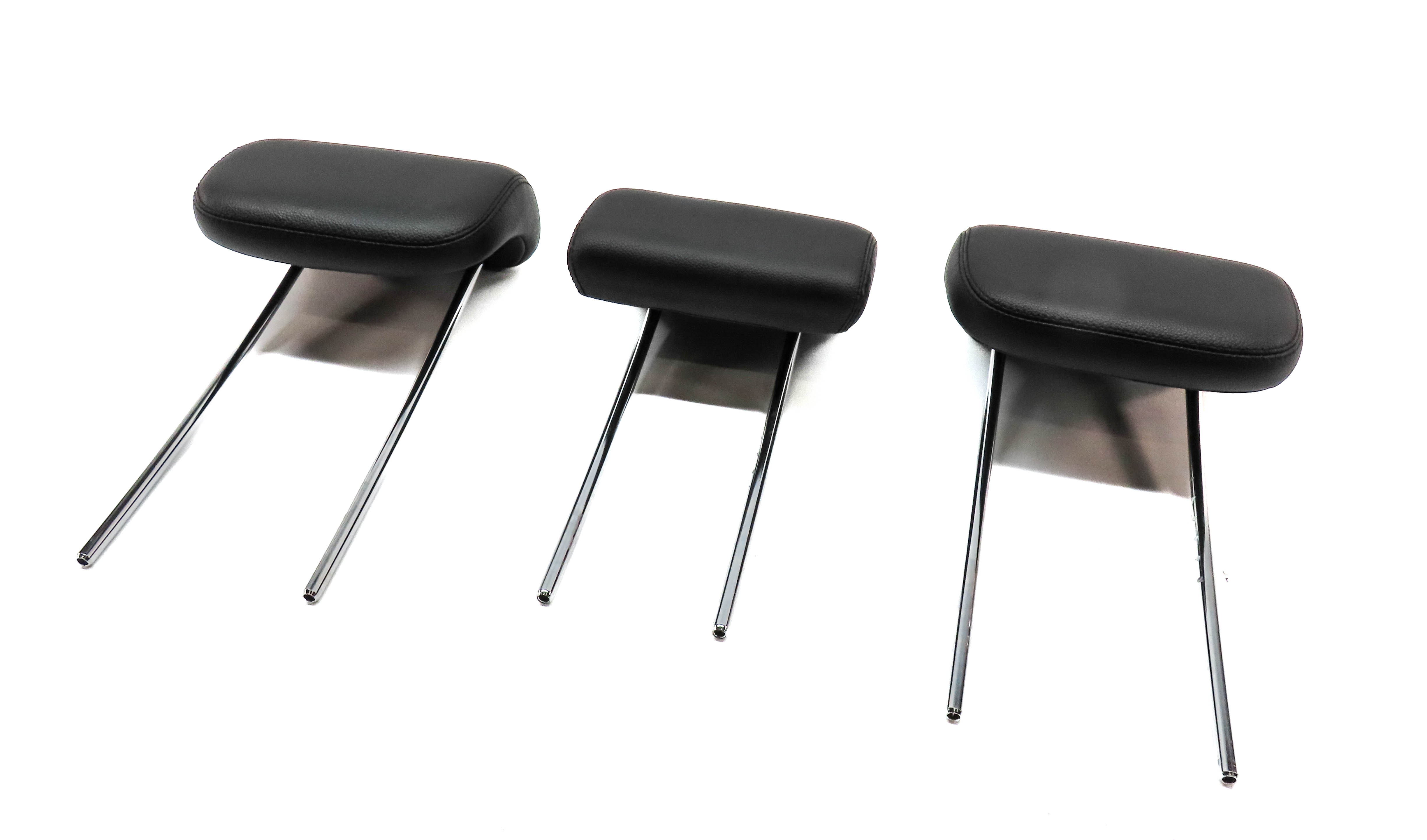 07-11 MERCEDES ML GL (W164 X164) REAR LEFT RIGHT & CENTER HEADREST SET3 (Black) — exact item pictured